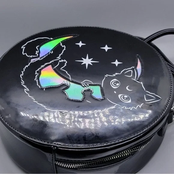 Killstar Black Salem Purse Cat & Moon & Killstar Meowgical Kitty Moon wallet! - Picture 4 of 11